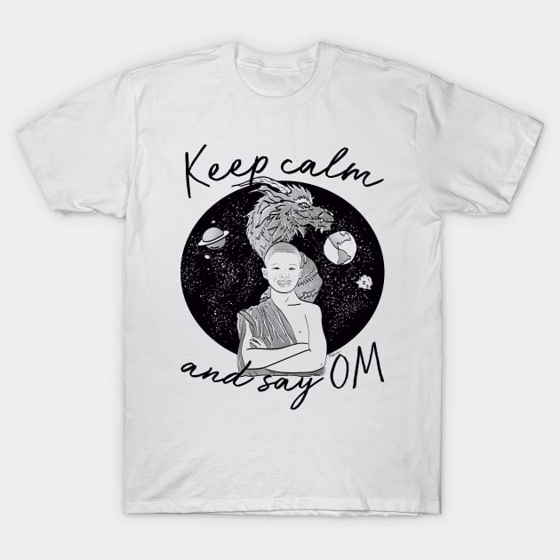 Keep Calm and say OM T-Shirt by malumarz.art